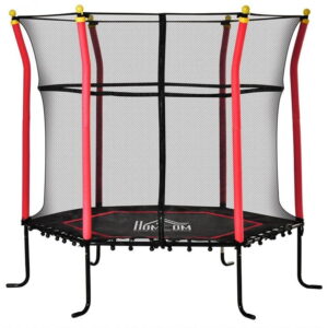 Other HOMCOM 5.3ft Kids Mini Trampoline with Enclosure N - One Size