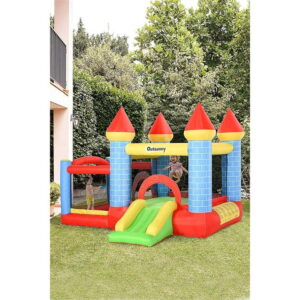 Outsunny Outsunny 6.8ft Bouncy Castle with Slide Ball Pit - One Size